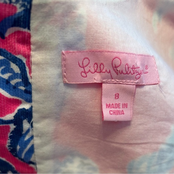 Lilly Pulitzer Cathy Shift Dress Samba Coral Print Size 8 - Picture 5 of 13